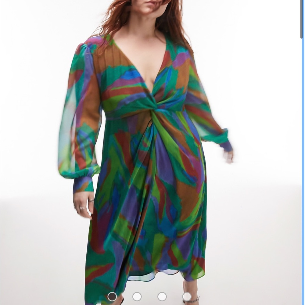 ASOS Curve Vibrant Long Sleeve Dress